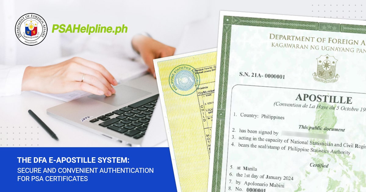 E-Apostille PSA birth certificate